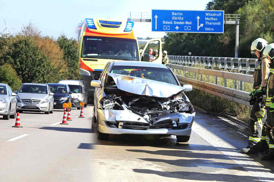 Unfall auf A4 nahe Dresden: Kilometerlanger Stau