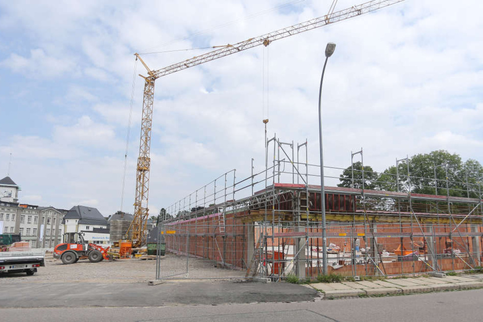 Neuer Einkaufstempel: Norma baut derzeit in Limbach-Oberfrohna eine 800 Quadratmeter umfassende neue Kaufhalle.