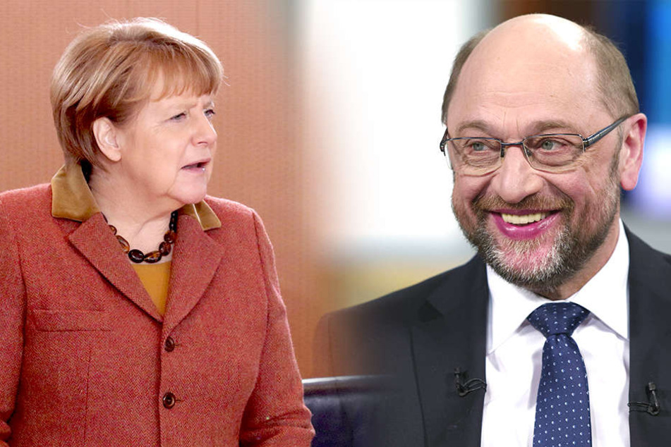 Angela Merkel (62, CDU) und Martin Schulz (61, SPD).