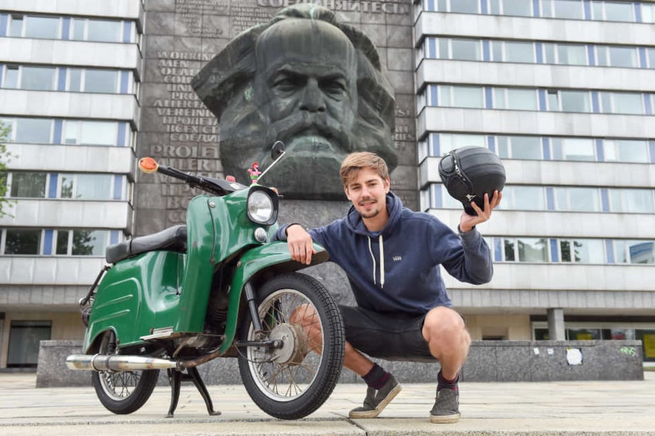 Johannes Richter (26) wagt sich mit seiner Schwalbe rund 700 Kilometer bis nach Ungarn.