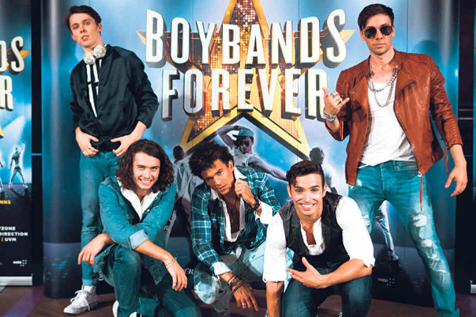 Extra für die Show gecastet: Die fünf Musicaldarsteller lassen die Hits der Boygroups wieder aufleben.