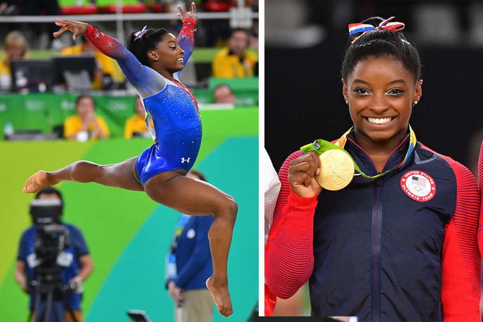 Simone Biles (19) macht derzeit offenbar nicht nur wegen ihres Erfolges bei Olympia Luftsprünge.