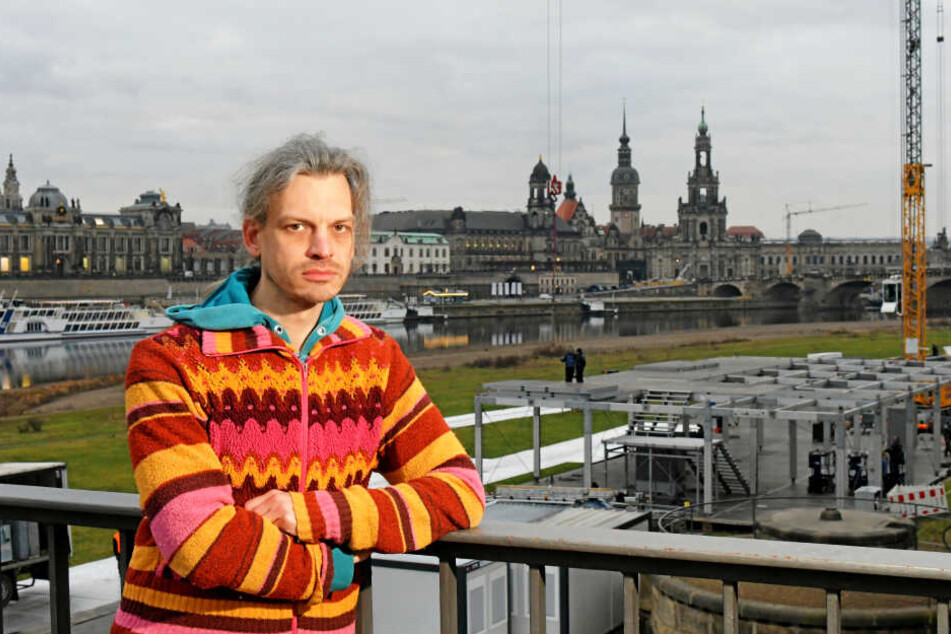 Schädliche Klimagase: Christian Bläul (38) von der Dresdner Umweltschutzbewegung "Extinction Rebellion" kritisiert den Ski-Weltcup.