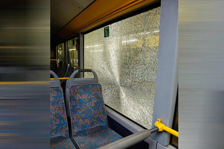 Die Scheibe eines Linienbusses ging zu Bruch, als ein Unbekannter darauf schoss.