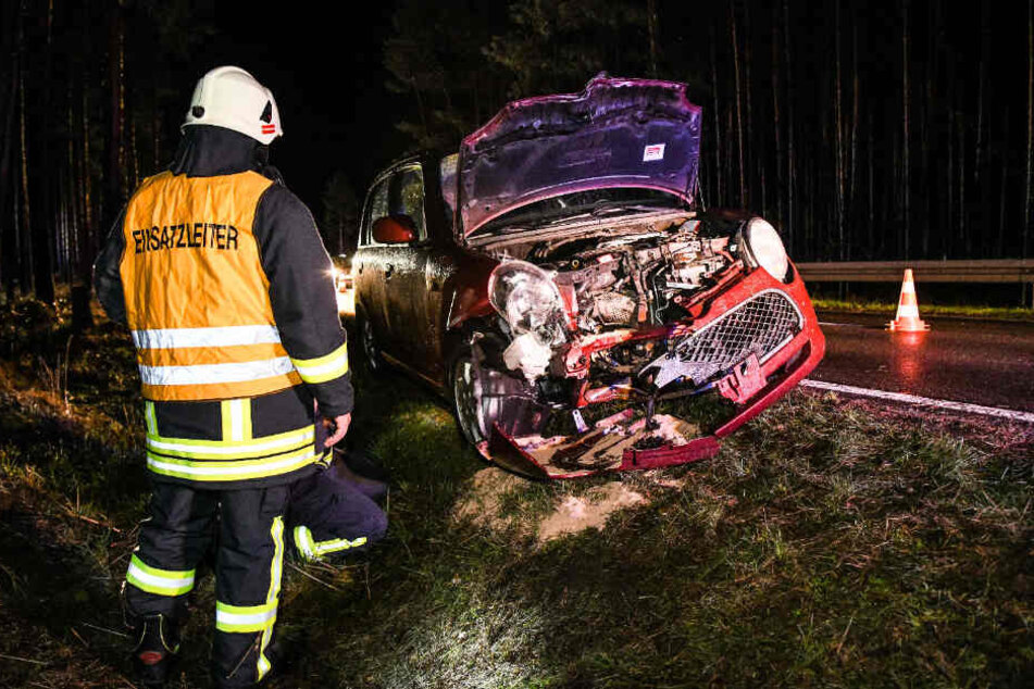 Die Fahrerin wurde bei dem Aufprall nicht verletzt.
