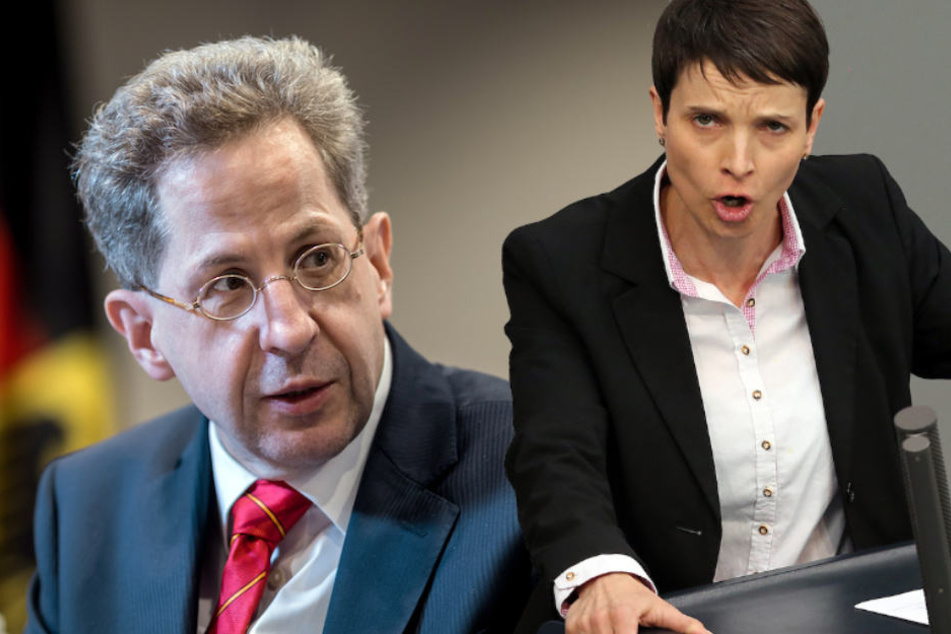 Ex-AFD-Chefin Frauke Petry (43) traf sich nicht nur einmal mit BfV-Präsident Hans-Georg Maaßen (55). (Bildmontage)