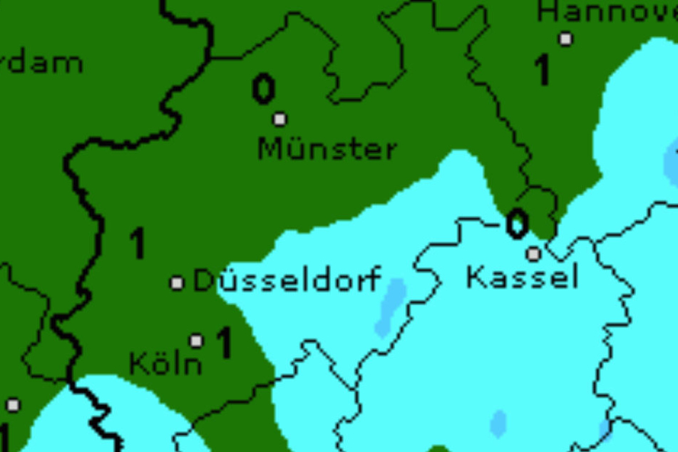 Die Temperaturen sinken fast auf den Gefrierpunkt.