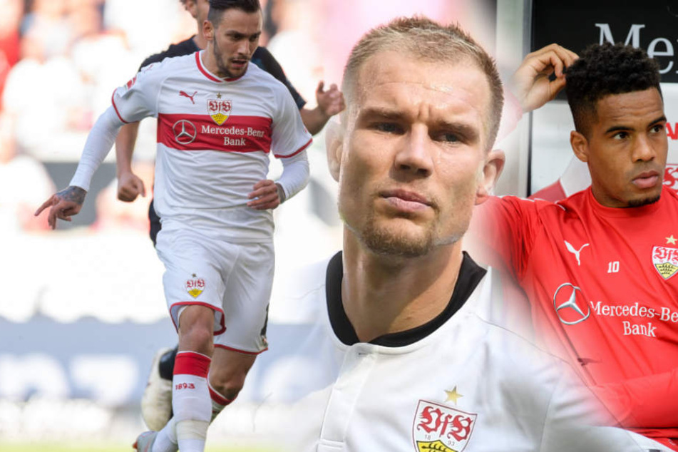 Die verletzten Problemkinder des VfB Stuttgart: Anastasios Donis (l.), Holger Badstuber und Daniel Didavi (r.). (Fotomontage)