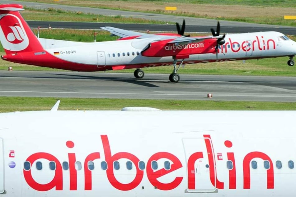 Ein Air-Berlin-Flieger startet in Tegel.