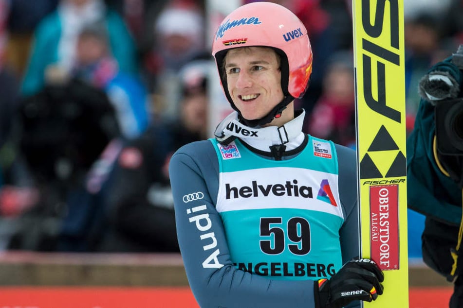 Karl Geiger feierte in Engelberg seinen ersten Weltcup-Sieg.