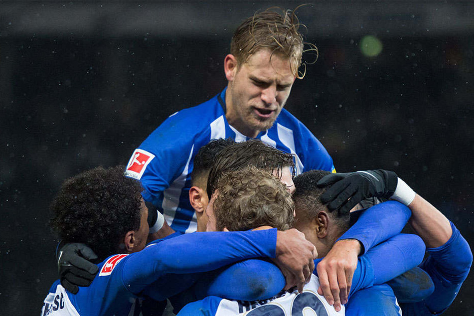 Ob die Hertha-Spieler auch am Samstag jubeln können?