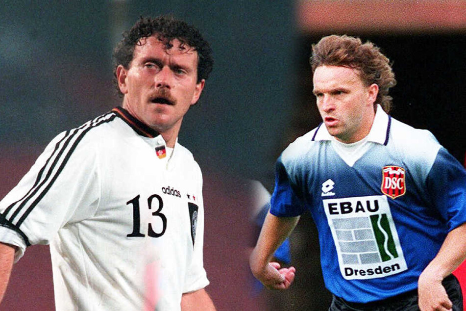 Marschall schaffte es in die Nationalelf (li.), Scholz lief neben Dynamo auch für den Dresdner SC auf.