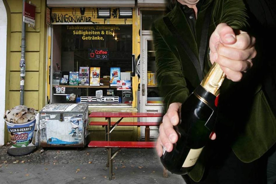 Mit einer Champagnerflasche trat der Späti-Inhaber gegen einen Jugendlicher Räuber an.