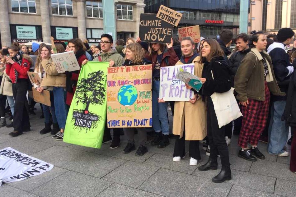 Auch in Köln demonstrierten knapp 200 Teilnehmer für Klimaschutz.