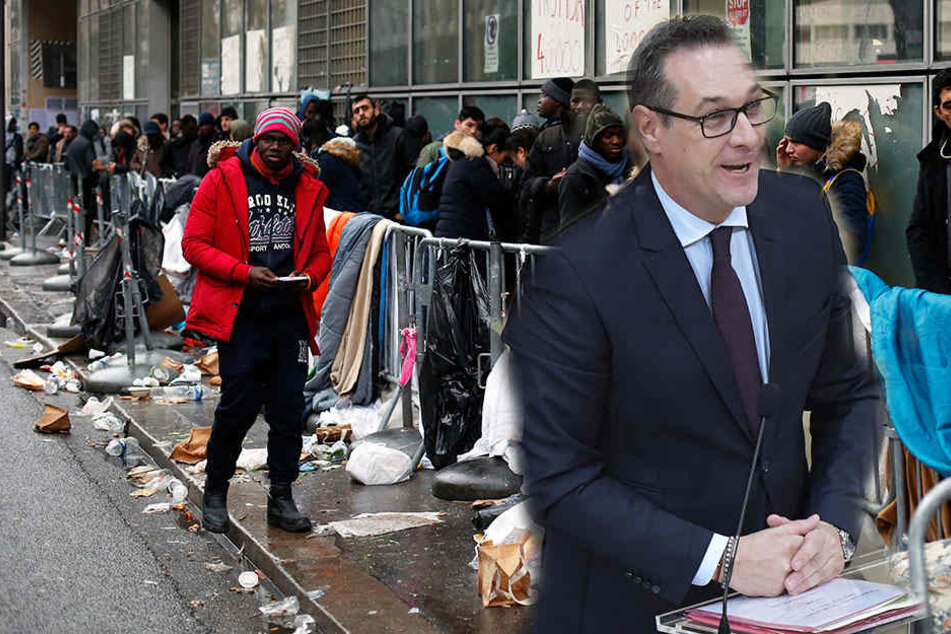 Österreichs Vizekanzler Heinz-Christian Strache denkt über eine Aussgangssperre für Flüchtlinge nach.