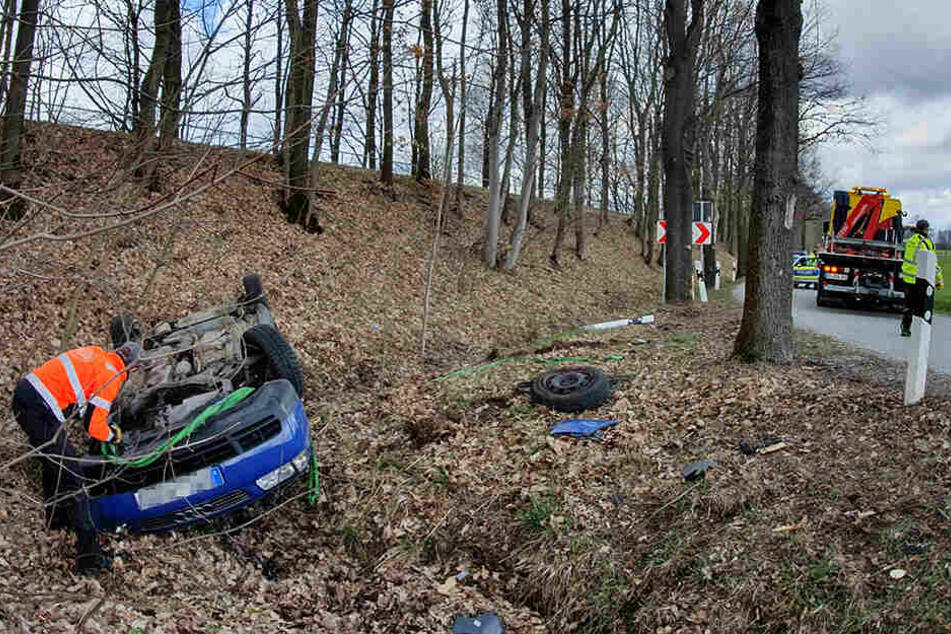 Der Audi war auf der Äußeren Kirchberger Straße unterwegs, als der Unfall passierte.
