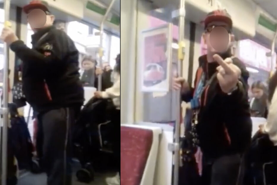 Alltagsrassismus: Mann beschimpft dunkelhäutige Frau in der Bahn und wird dabei gefilmt