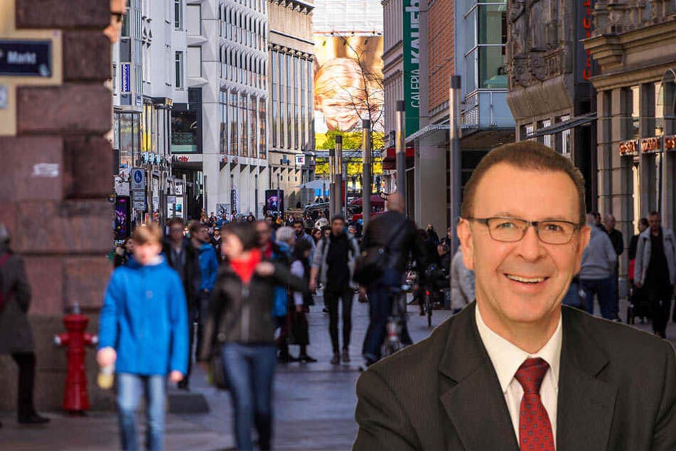 In der Grimmaischen Straße dürfen Fahrradfahrer nur zeitweise radeln. CDU-Stadtrat Achim Haas fordert, dass der Stadtordnungsdienst entsprechende Verstöße ahnden darf.