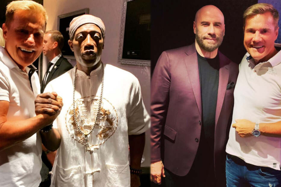 Dieter Bohlen posierte mit Wesley Snipes (links) und John Travolta.