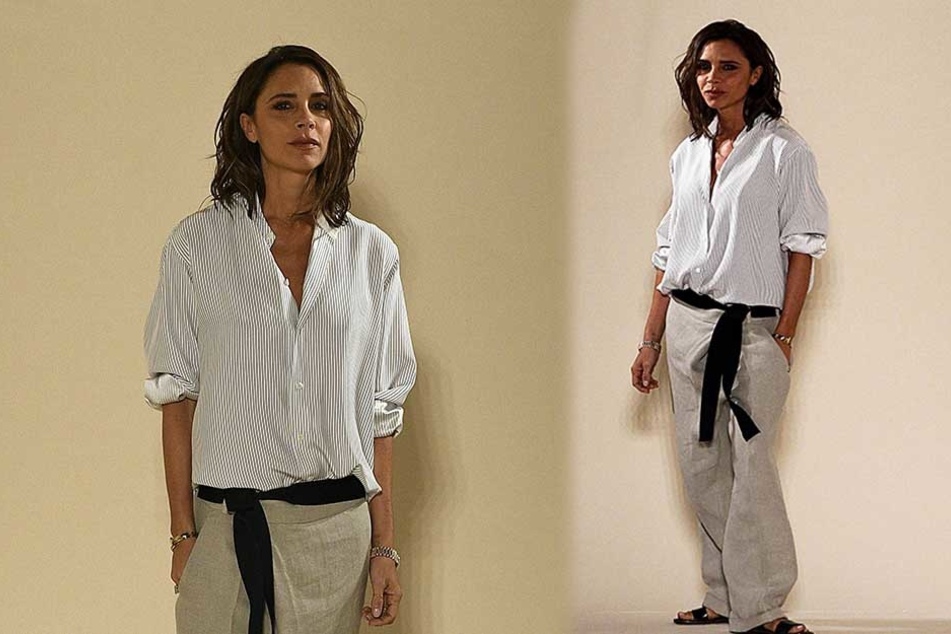 Victoria Beckham präsentierte erschien im Schlabberlook. Bei ihren Models wählte sie allerdings wieder einmal junge Frauen an der Grenze zur Magersucht.