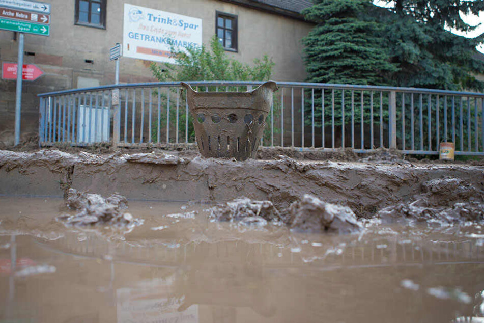Durch das Städtchen Bad Bibra rollte Mitte Mai eine Schlammlawine.