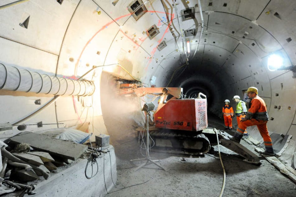 So ähnlich wie beim Bau der U4 in die Hafencity im Jahr 2010 wird die U5-Baustelle unter der Erde auch aussehen.