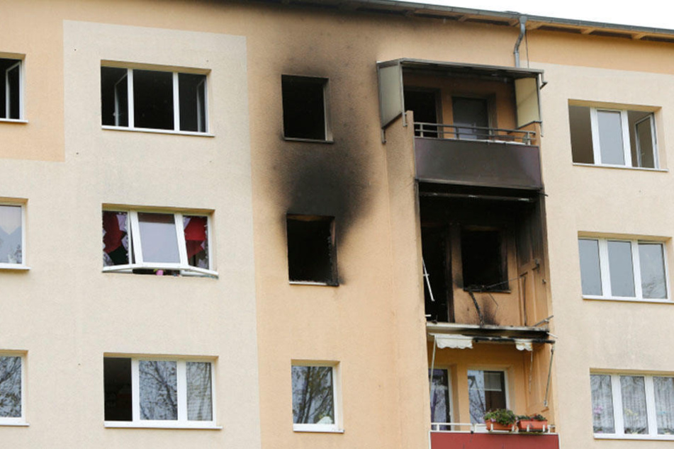 Die Wohnung im dritten Stock des Plattenbaus flog am Nachmittag des 7. Oktober in die Luft.