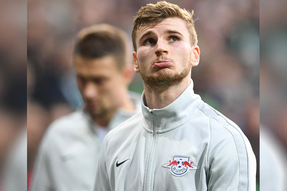 RB Leipzigs Topstürmer Timo Werner trauerte seiner vergebenen Großchance kurz vor Schluss auch nach Abpfiff noch hinterher.
