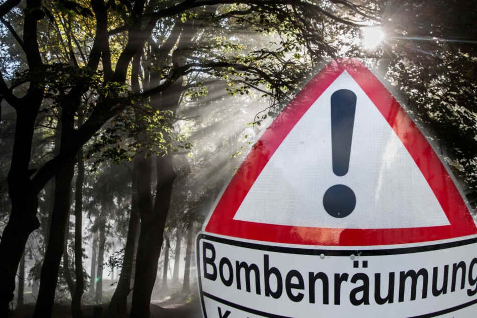 Ein Sicherheitsradius von 700 Metern wurde um den Fundort im Wald errichtet. (Symbolbild)