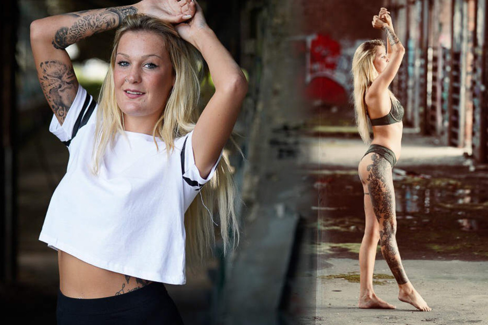 Jasmin Hündgen (22) aus Euskirchen bei Köln will Miss Tattoo Germany werden.