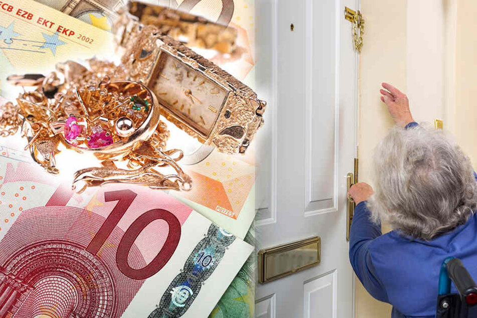 Die wehrlose Frau hatte keine Chance, wurde ausgeraubt.