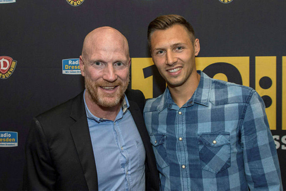 Sören Gonther (r.) ließ sich den Auftritt von Matthias Sammer nicht entgehen.