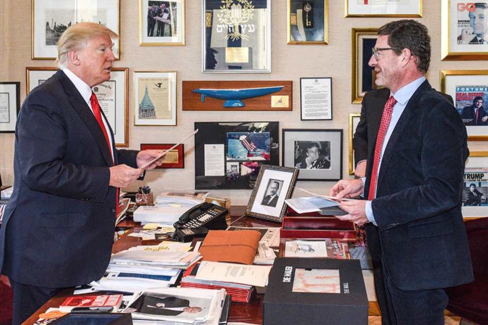 Bild-Herausgeber Kai Diekmann (re.) führte das Interview mit Donald Trump.