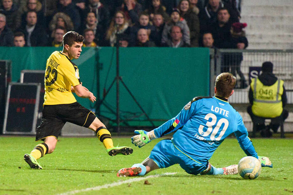 Angreifer Christian Pulisic erzielt die wichtige 1:0-Führung für den BVB