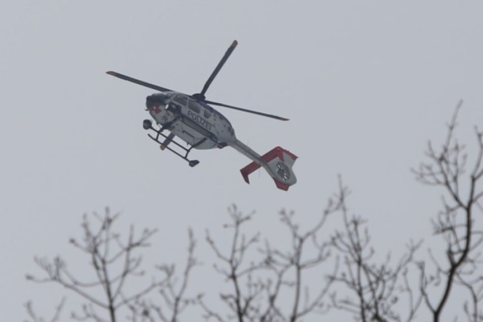 Suche der Polizei mit Wärmebildkamera.