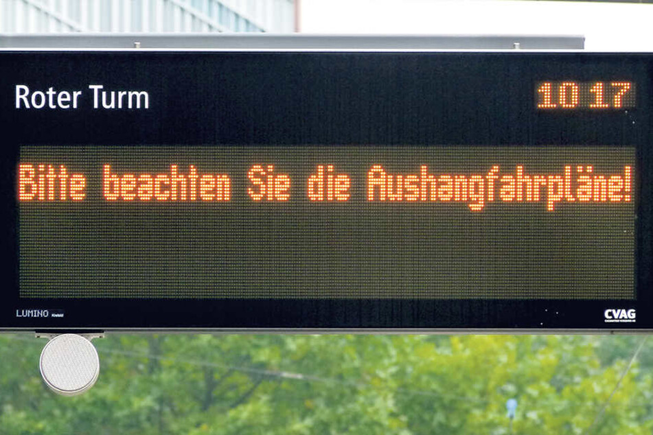 Auch die Straßenbahn hatte keinen Saft mehr, die Linien 4 und 5 konnten nicht
mehr fahren.