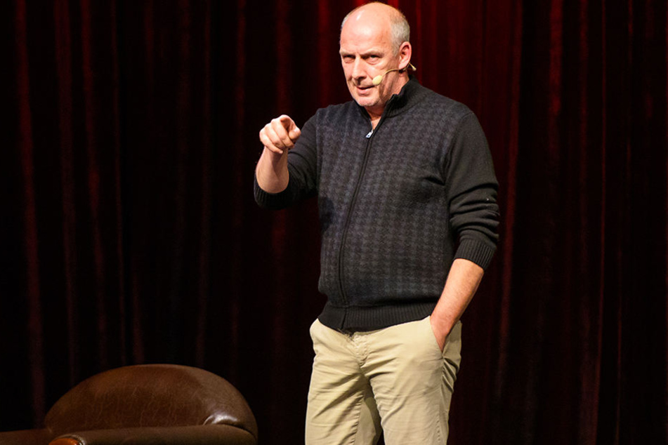 Comedian Mario Basler bei seinem ersten Auftritt in Kaiserslautern.