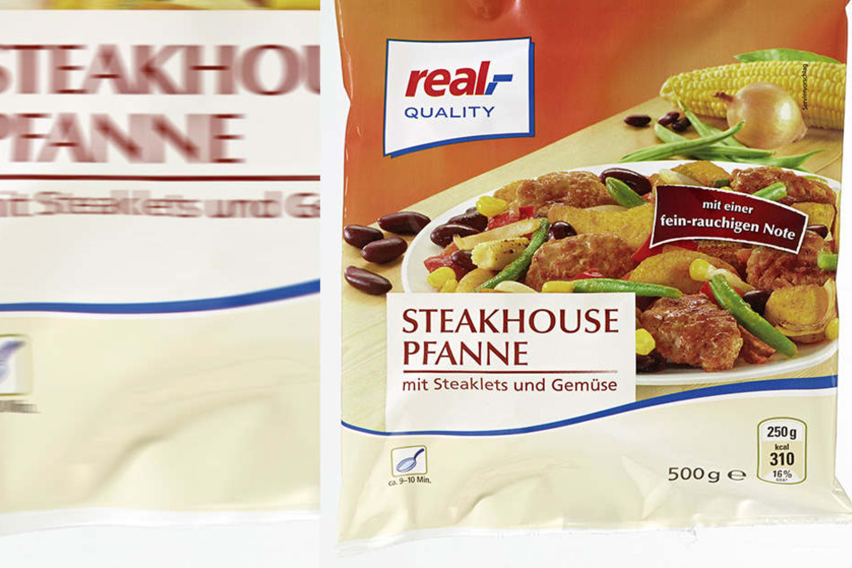 In den Tüten der "real, - Quality Steakhouse Pfanne können sich blaue Plastikteilchen befinden.