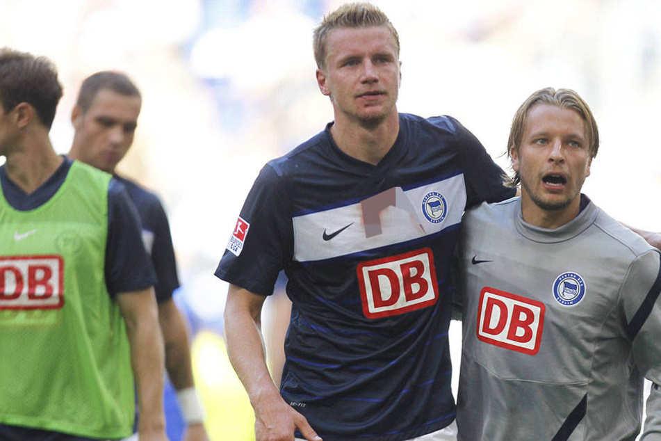 Maik Franz (l.) und Patrick Ebert spielten gemeinsam für die Berliner Hertha. Auch neben dem Platz machten sie zusammen die Hauptstadt unsicher.