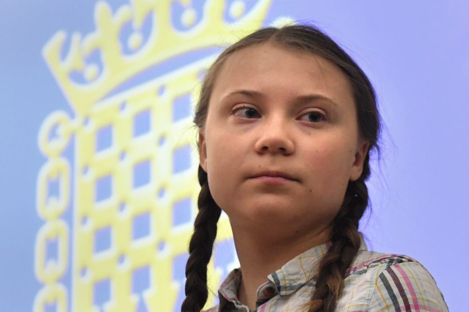 Greta Thunberg im britischen Unterhaus in Westminster bei einer Klimaschutzdiskussion.