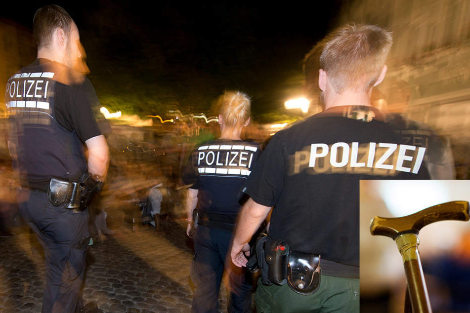 Die Polizisten wollten nur ein Hausverbot durchsetzen, doch der 70-Jährige sah dies nicht ein und schlug mit seinem Gehstock zu (Symbolbild).