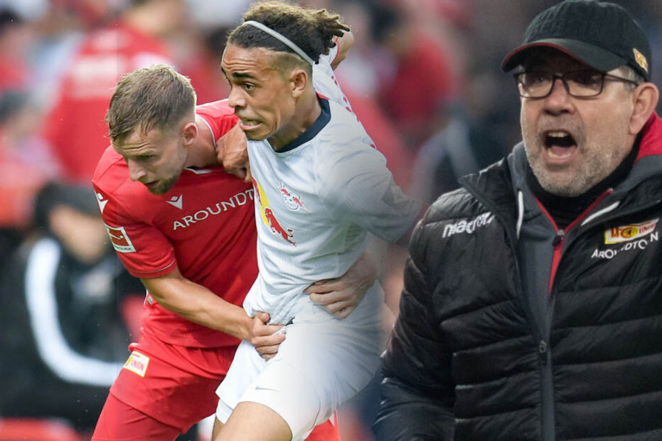Im Hinspiel hatten Unions Urs Fischer (r) und Marvin Friedrich (l) gegen RB Leipzig klar das Nachsehen.