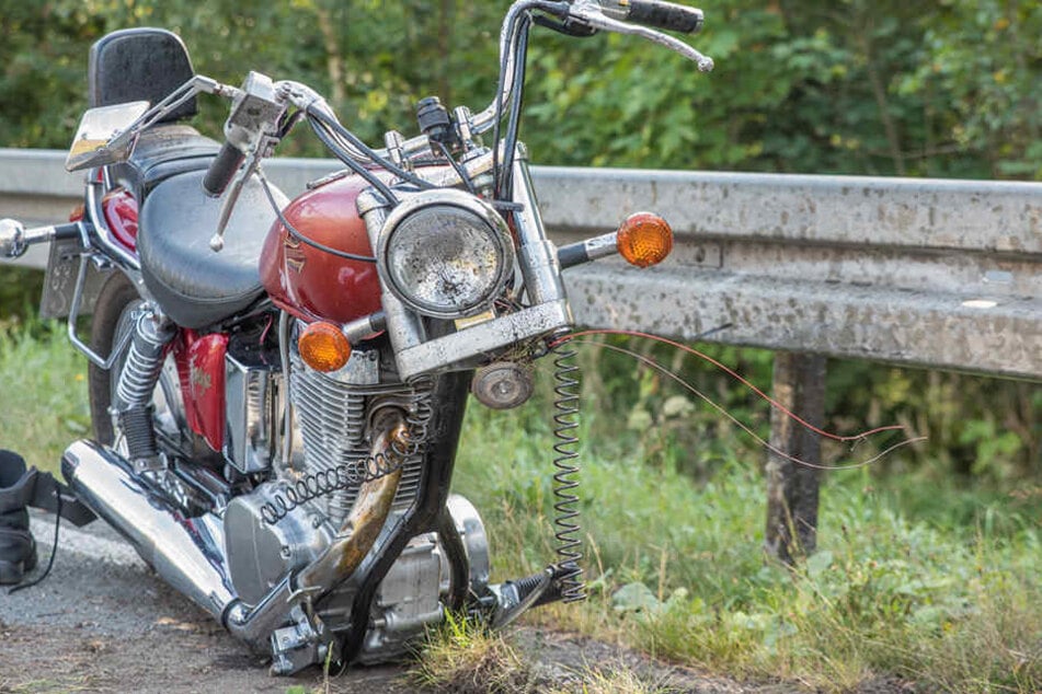 Das Motorrad wurde komplett zerstört.