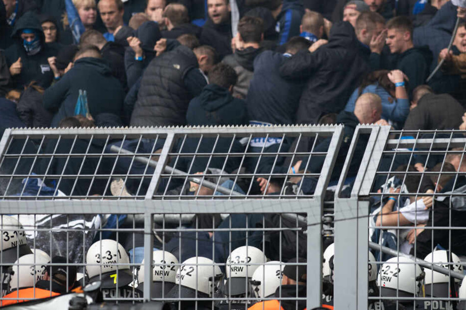 Die Polizei setzte Reizgas ein, um den Anhang der Hertha in die Schranken zu weisen.