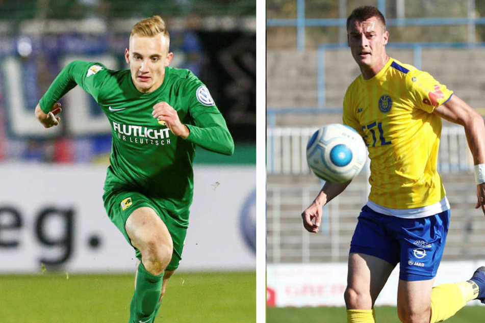 Erreichen Chemie Leipzig (Philipp Wendt, l.) und Lok Leipzig (Matthias Steinborn, r.) das Viertelfinale, spielen sie gegeneinander.