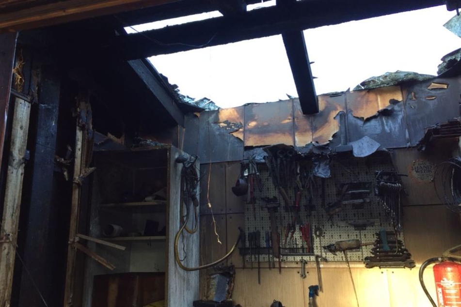Das Feuer richtete großen Schaden in der Hütte an.