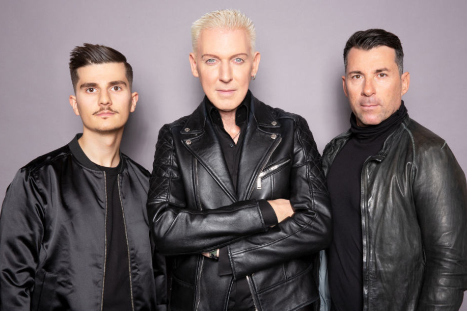 Etnik Zarari (links) komplettiert das Trio "Scooter" um Frontmann H.P. Baxxter und Michael Simon.