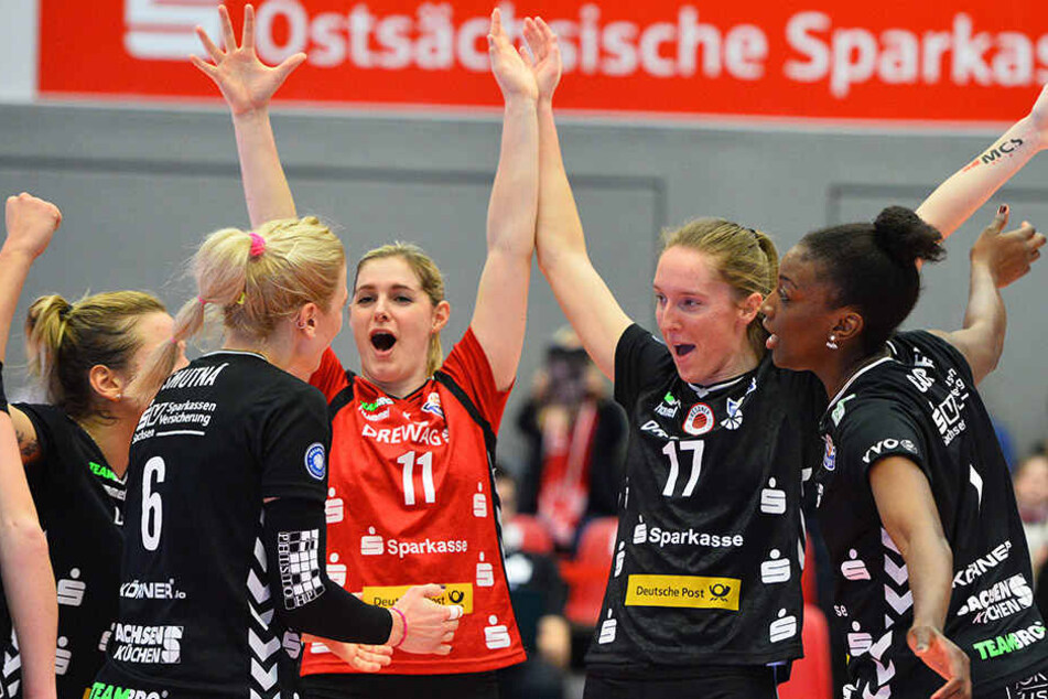 Jede Menge Grund zum Jubeln hatten die DSC-Ladies gegen Vilsbiburg.