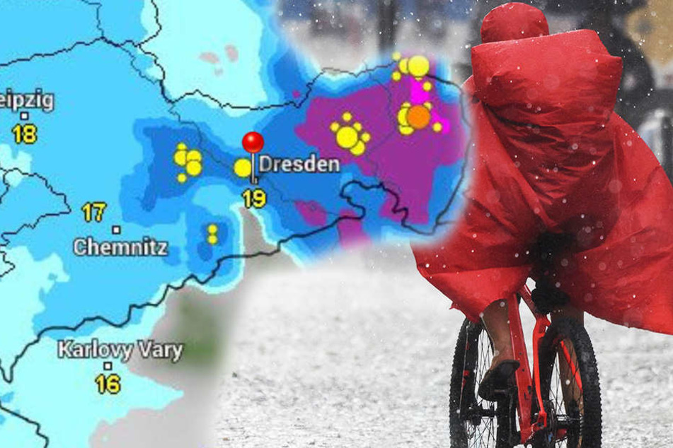Ab dem Nachmittag rollen heftige Gewitter mit Starkregen und Hagel auf Sachsen zu.