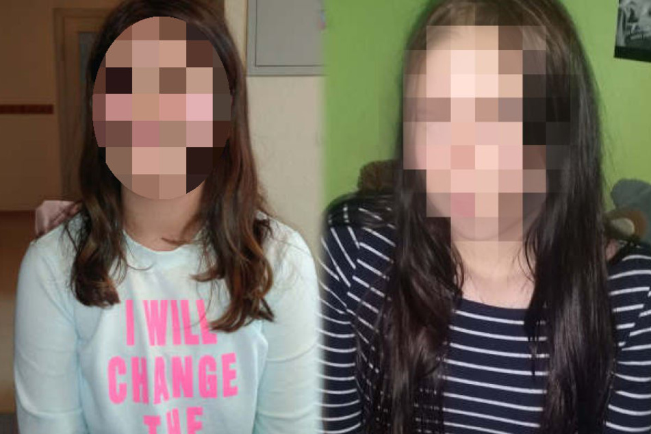 Kira (10/li.) und Michell (15) sind seit Montag verschwunden.